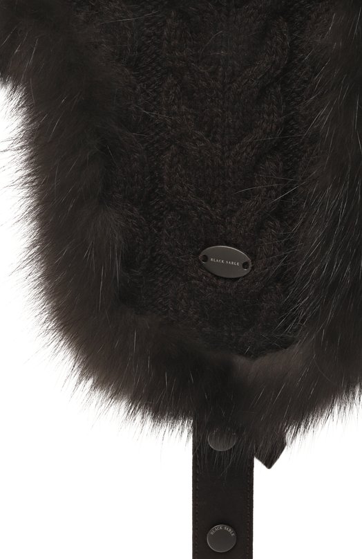 Утепленная шапка-ушанка с отделкой из соболя Black Sable BS-FHK-EB Коричневый  BS-FHK-EB Фото 3
