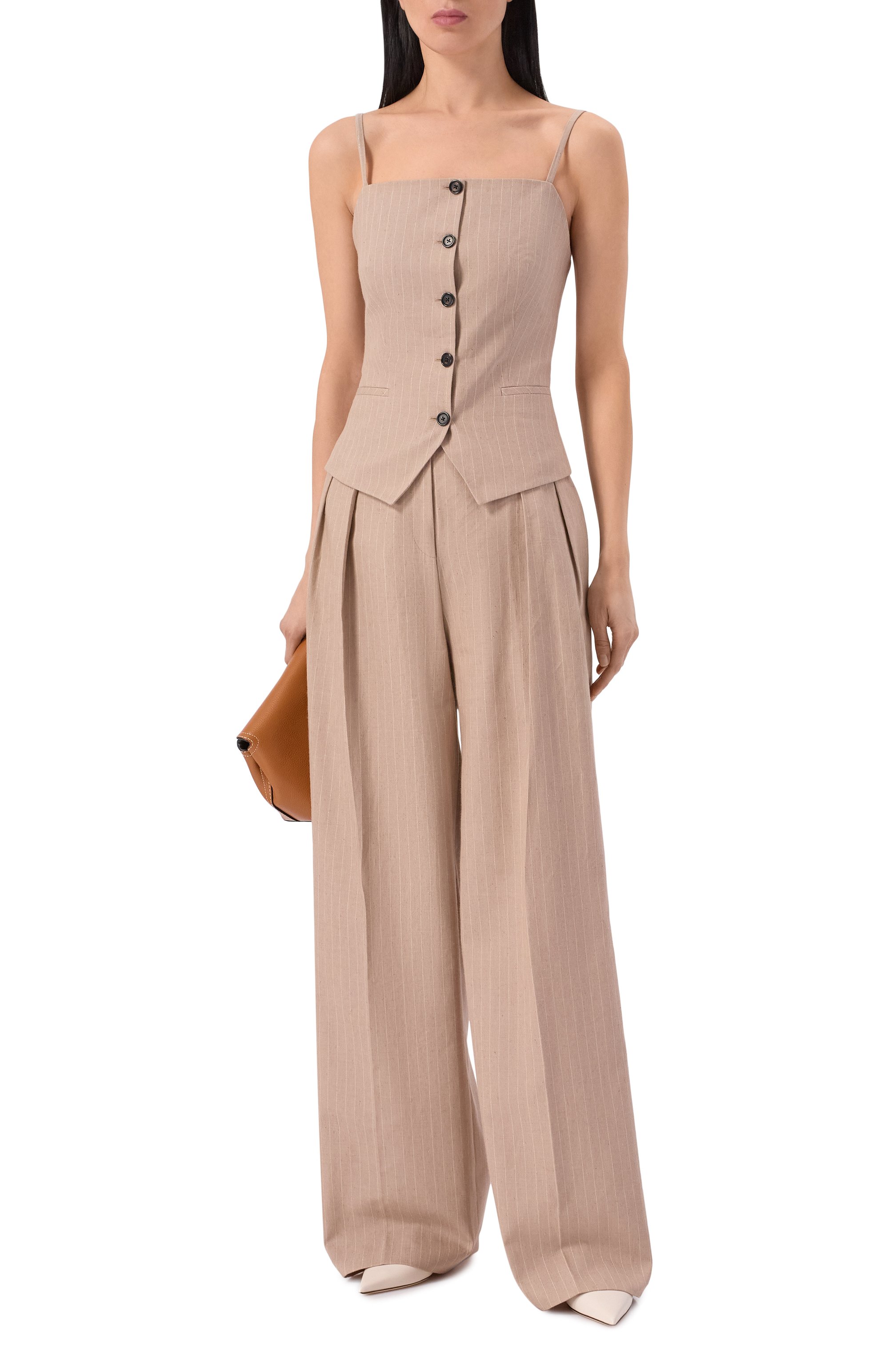 Брюки из хлопка и льна HUGO, арт. 50559771, фото 2