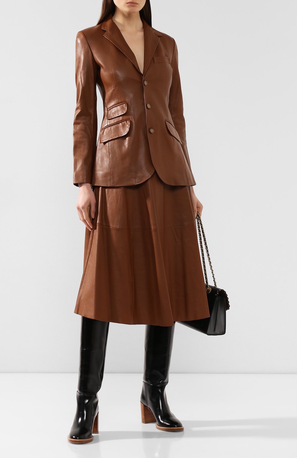 Кожаный жакет POLO RALPH LAUREN, арт. 211791324, фото 2