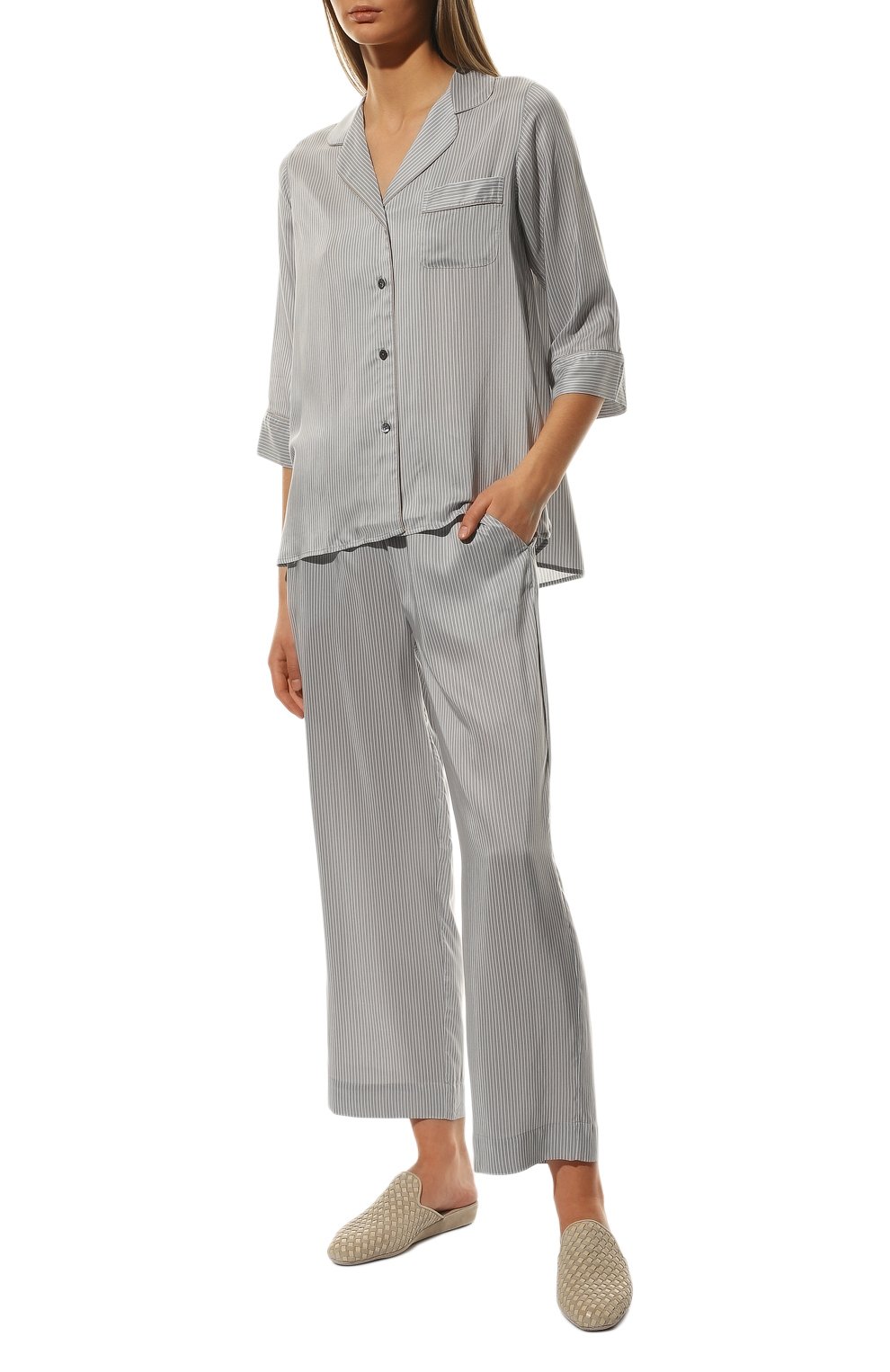 Пижама из вискозы и шелка ZIMMERLI светло-серого цвета по цене 39600 руб., арт. 5149-39072, фото 1 Пижама из вискозы и шелка ZIMMERLI, арт. 5149-39072, фото 1