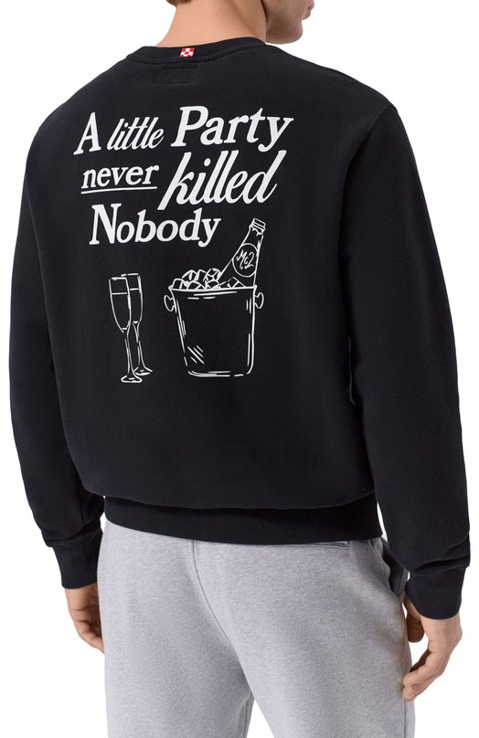 Хлопковый свитшот MC2 Saint Barth S0H0004-03198I/S0H0 N Чёрный  S0H0004-03198I/S0H0 N Фото 4