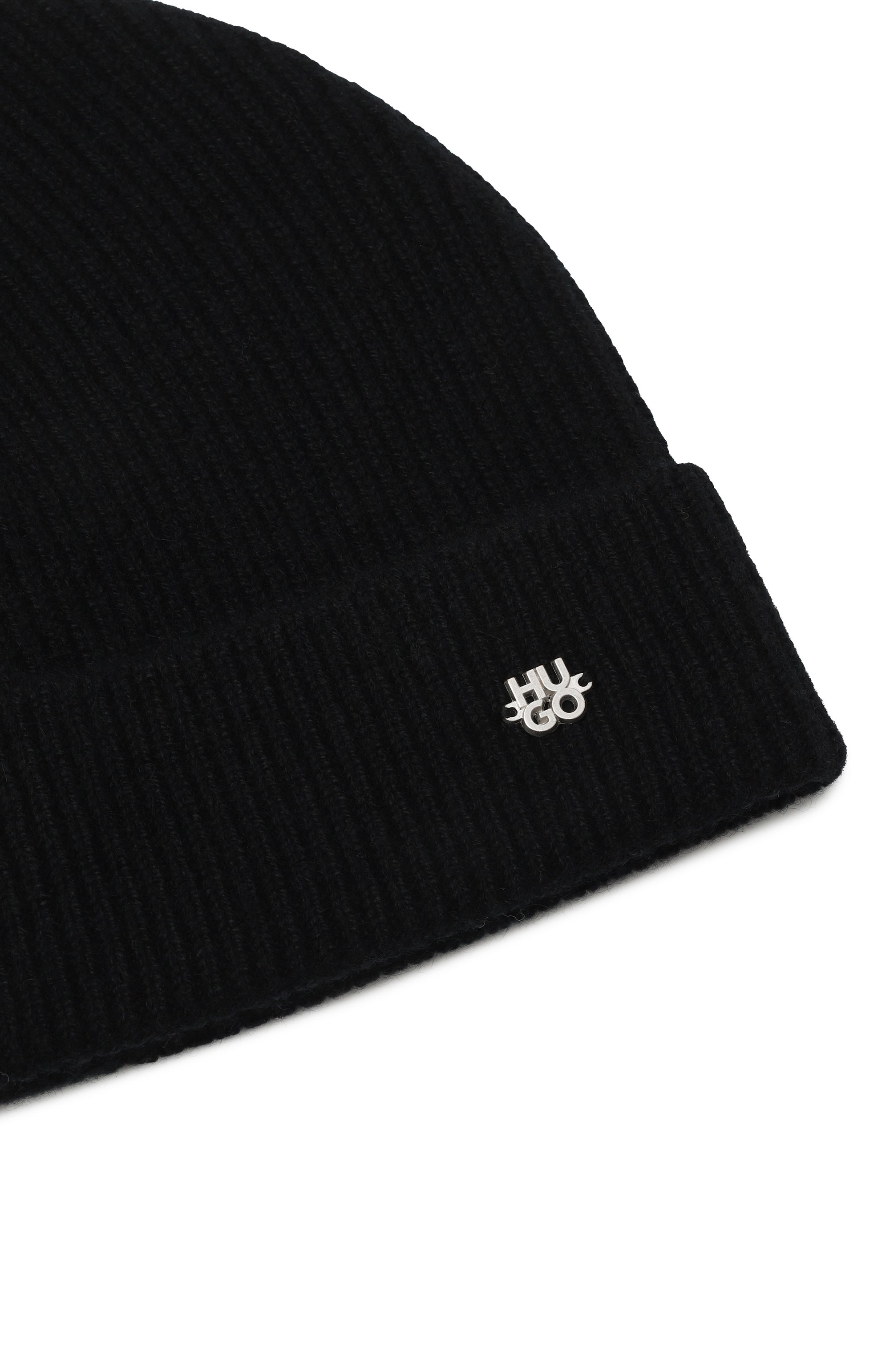 Кашемировая шапка HUGO черного цвета по цене 13600 руб., арт. 50551731, фото 3 Кашемировая шапка HUGO, арт. 50551731, фото 3