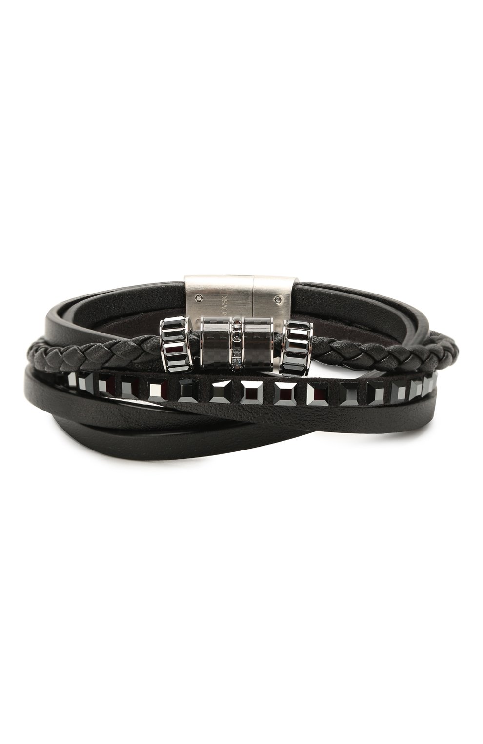 Кожаный браслет alto SWAROVSKI черного цвета по цене 11890 руб., арт. 5159629, фото 1 Кожаный браслет alto SWAROVSKI, арт. 5159629, фото 1