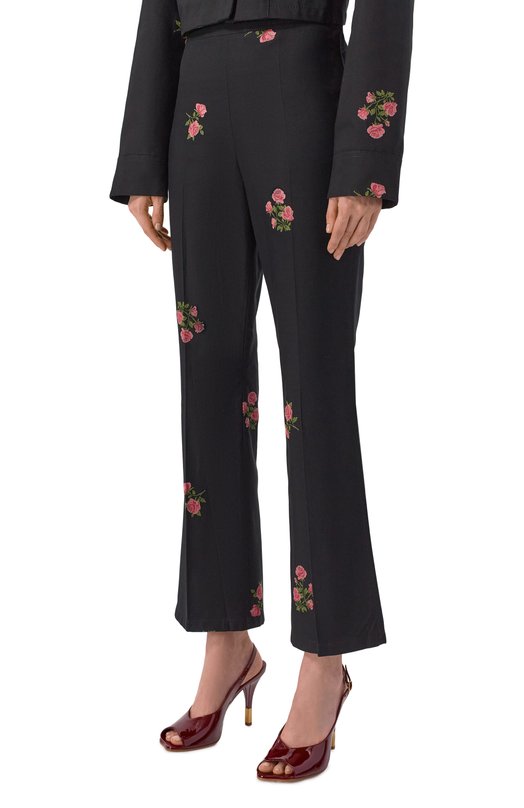 Хлопковые брюки Giambattista Valli 26SSRVCA3004/24GAB Чёрный  26SSRVCA3004/24GAB Фото 3