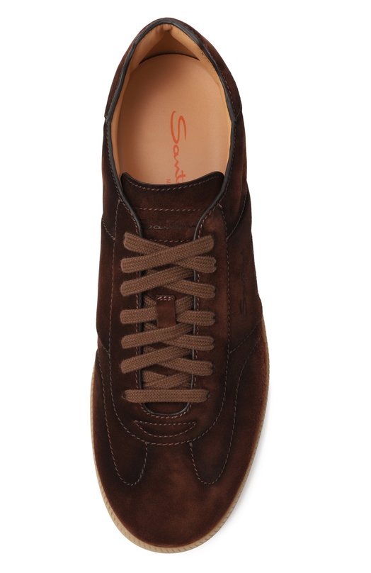 Замшевые кеды DBS-Olympic Santoni MBPG22072FARKSE2 Коричневый  MBPG22072FARKSE2 Фото 6