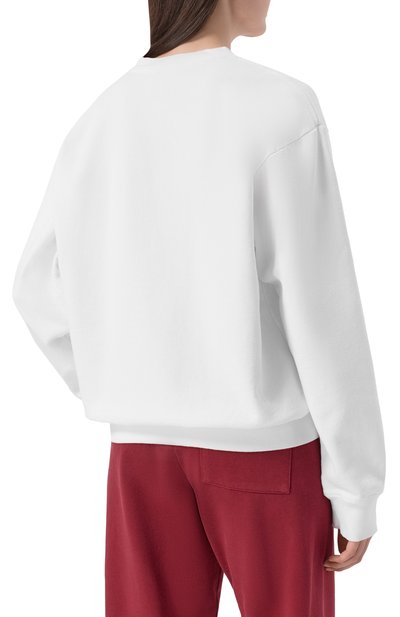 Хлопковый свитшот SPORTY AND RICH белого цвета по цене 25750 руб., арт. ST07164257WH01, фото 4 Хлопковый свитшот SPORTY AND RICH, арт. ST07164257WH01, фото 4