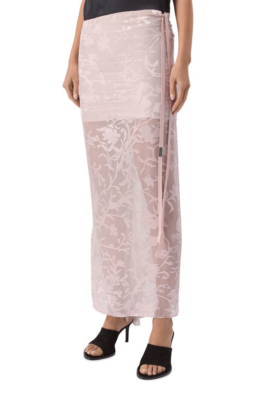Юбка из вискозы и шелка Ann Demeulemeester B0010457/FA715 Розовый  B0010457/FA715 Фото 3