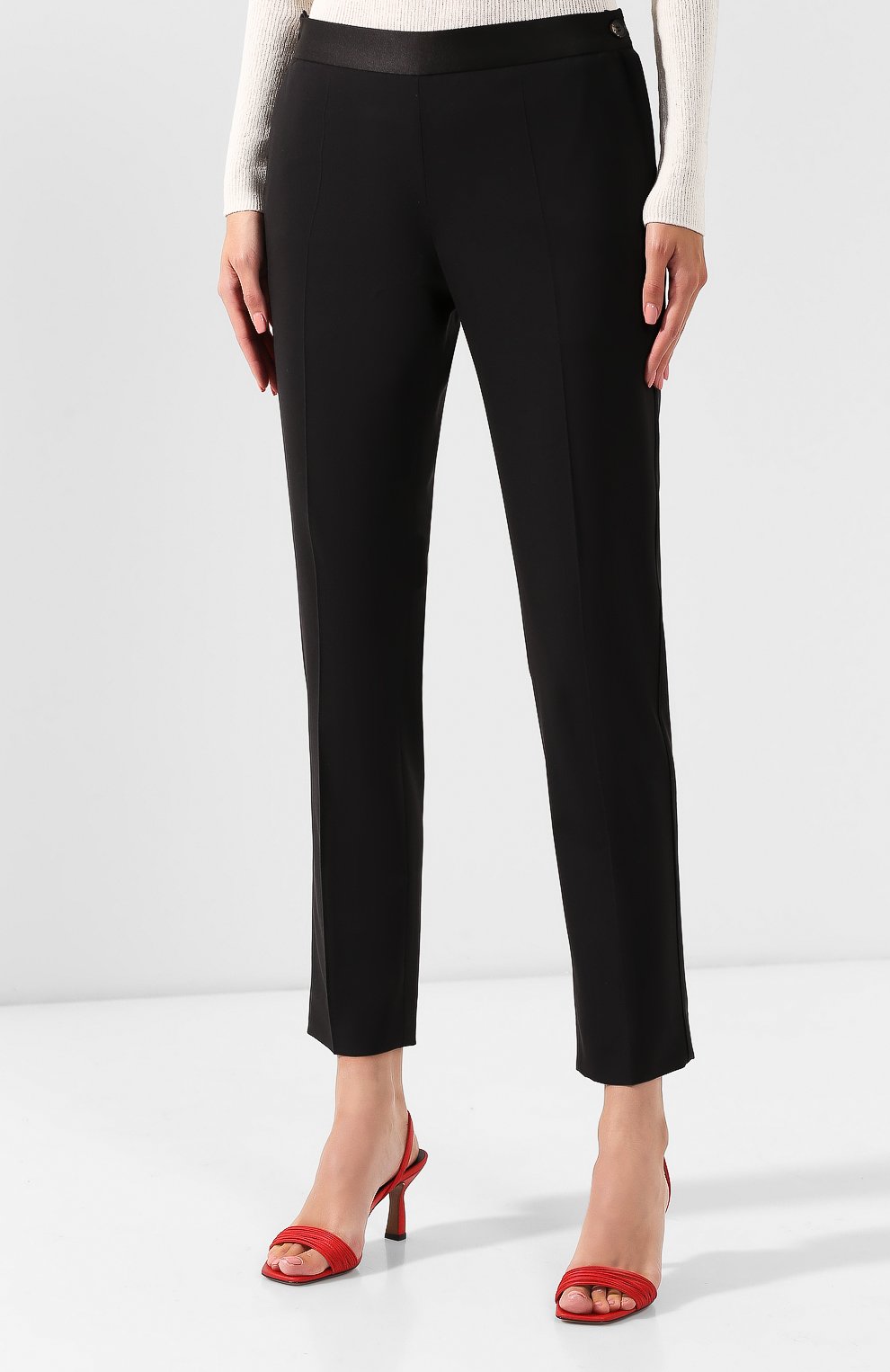 Шерстяные брюки VICTORIA BECKHAM, арт. TR TUX 2750 PSS19 LIGHT TAIL0RING, фото 3