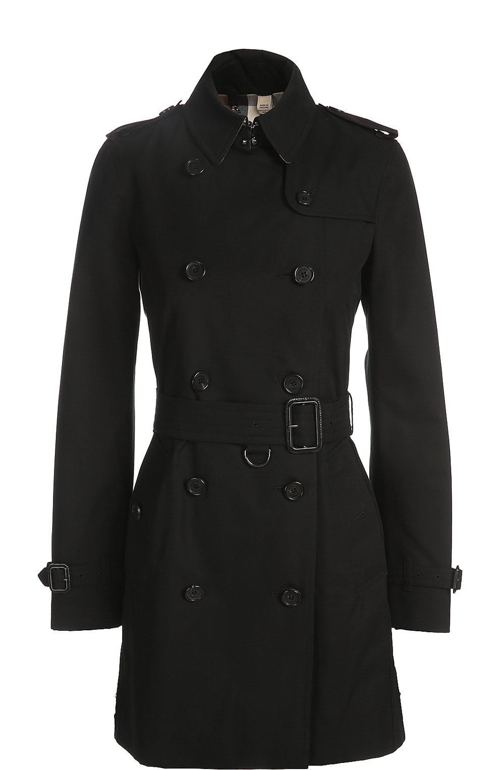Тренч с поясом BURBERRY черного цвета по цене 281000 руб., арт. 3900459, фото 1 Тренч с поясом BURBERRY, арт. 3900459, фото 1