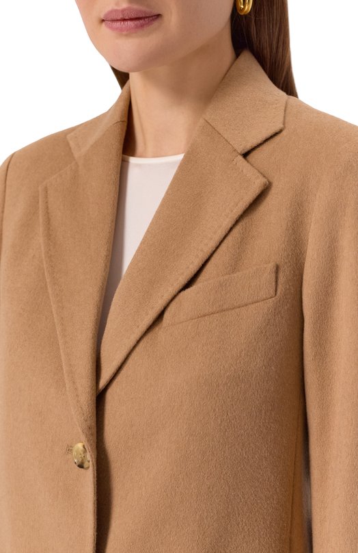 Шерстяной жакет Max Mara BELLUN0 Бежевый  BELLUN0 Фото 5