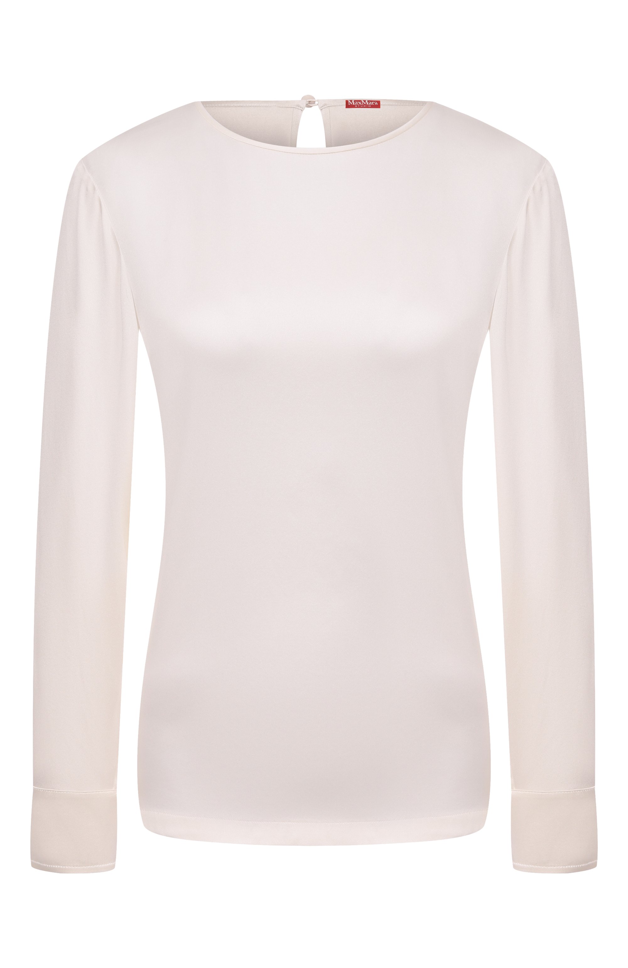 Шелковая блузка MAX MARA STUDIO белого цвета по цене 41450 руб., арт. L0DI, фото 1 Шелковая блузка MAX MARA STUDIO, арт. L0DI, фото 1