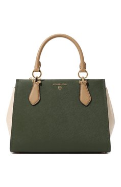 Женская сумка marilyn medium MICHAEL MICHAEL KORS зеленого цвета, арт. 30R3G6AS2T | Фото 1 (Сумки-технические: Сумки top-handle; Размер: medium; Материал: Натуральная кожа; Материал сплава: Проставлено; Ремень/цепочка: На ремешке; Драгоценные камни: Проставлено)