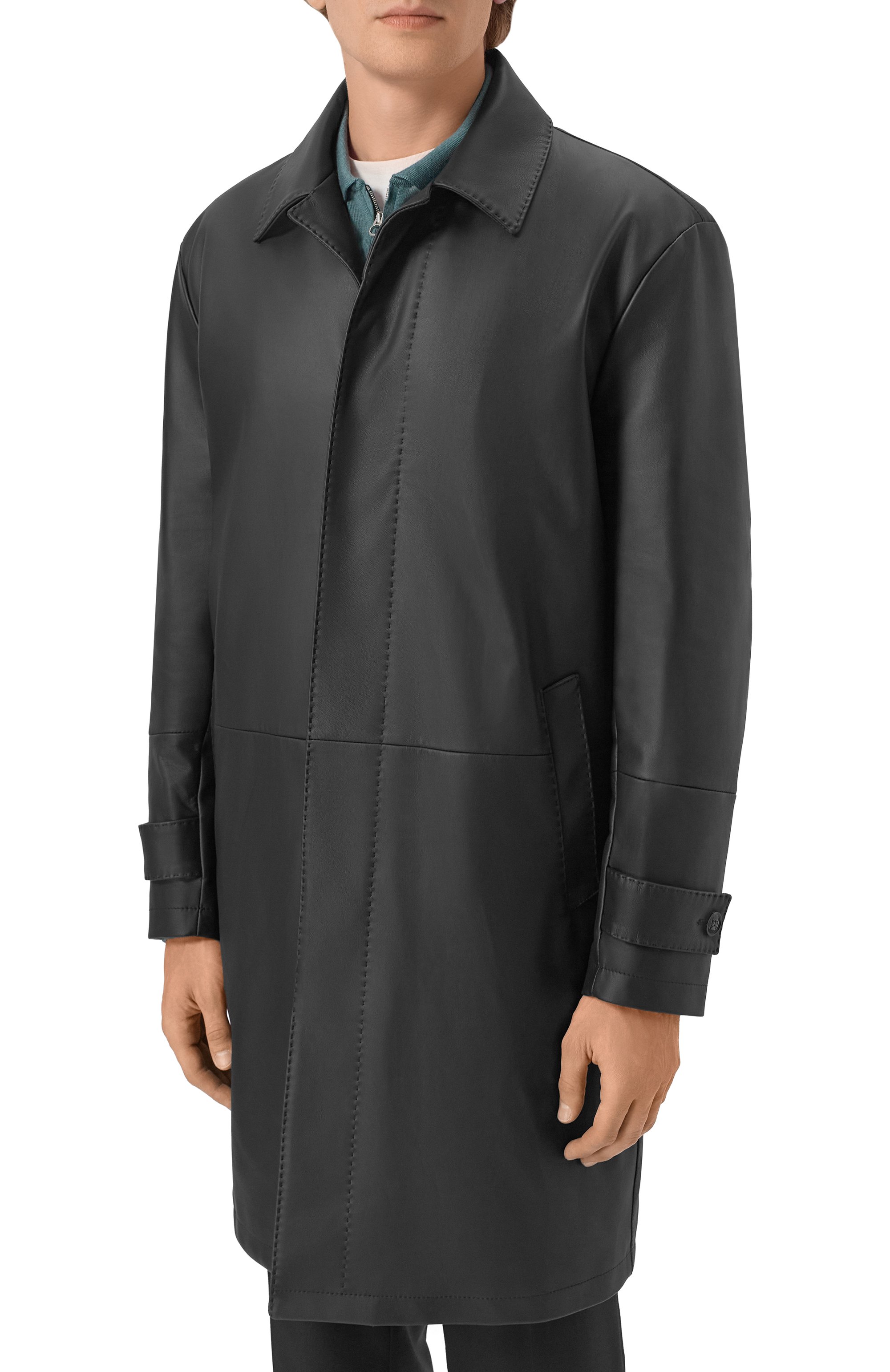 Кожаное пальто KITON, арт. UW2486AV0413L, фото 3
