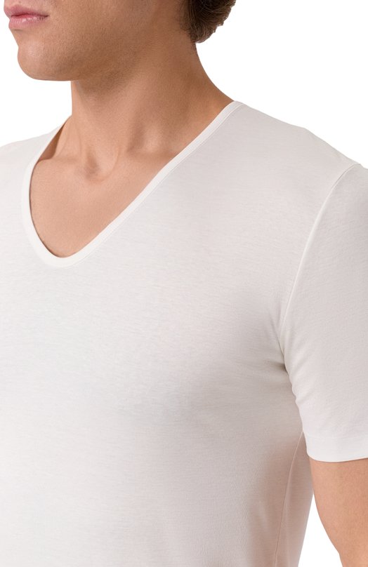 Хлопковая футболка Zimmerli 286-1442 Белый  286-1442 Фото 5