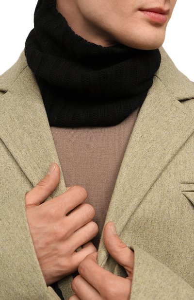 Шарф-снуд из кашемира и шерсти RICK OWENS, арт. RU02C7484/WSBR, фото 2