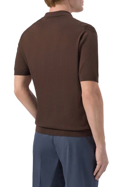 Поло из шелка и хлопка CORNELIANI, арт. 27M554/2725167, фото 4