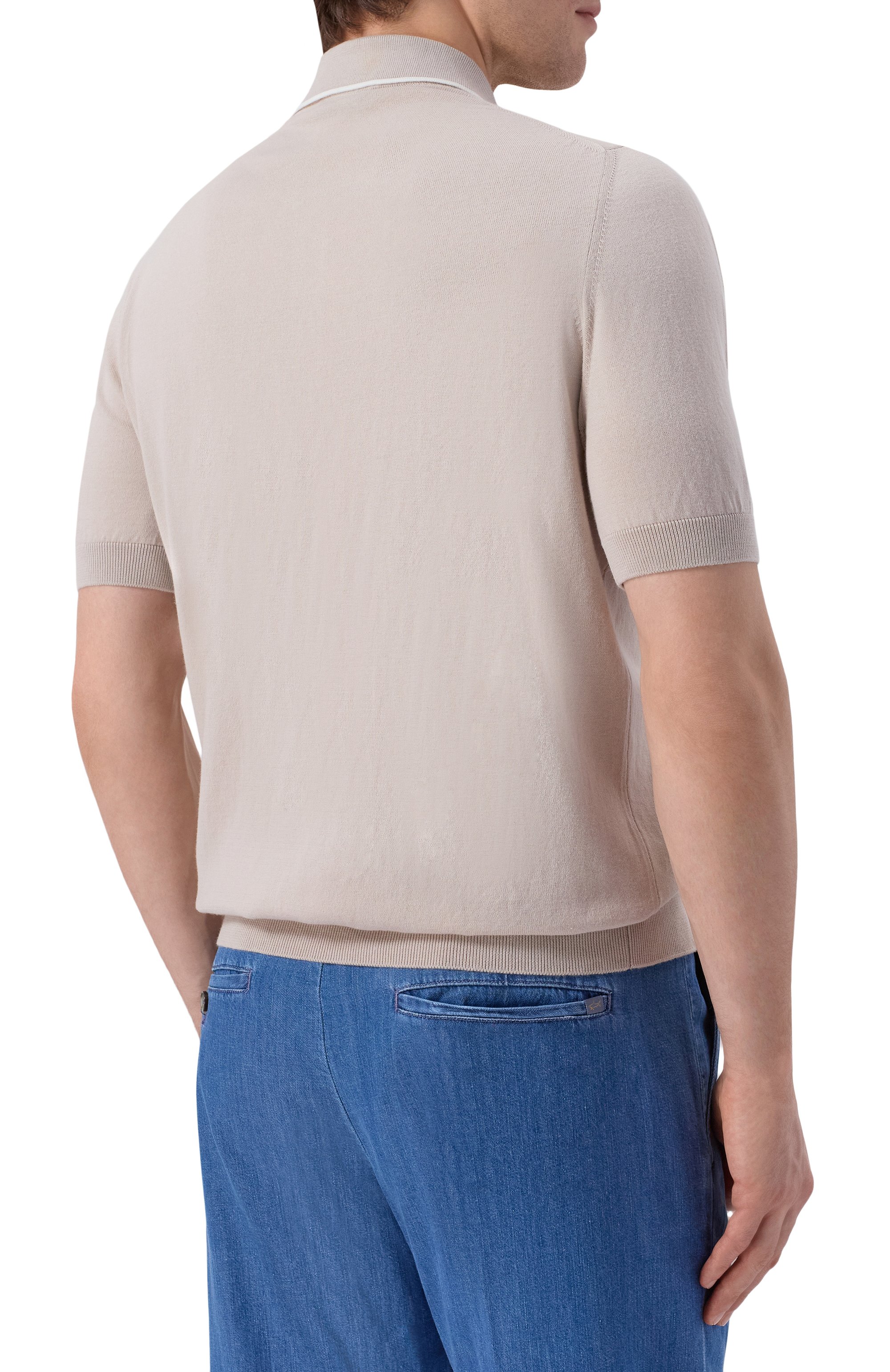 Хлопковая рубашка GRAN SASSO светло-бежевого цвета по цене 35300 руб., арт. 59135/18066, фото 4 Хлопковая рубашка GRAN SASSO, арт. 59135/18066, фото 4