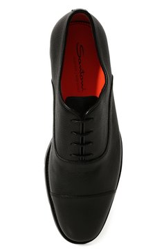 Мужские кожаные оксфорды SANTONI черного цвета, арт. MCNG17756PI2BSDSN01 | Фото 6 (Материал внутренний: Натуральная кожа; Материал сплава: Проставлено; Нос: Не проставлено; Стили: Классический)