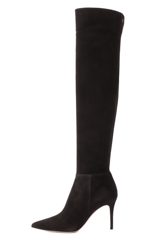 Замшевые ботфорты Jules 85 Gianvito Rossi G80222.85RIC.C45NER0 Чёрный  G80222.85RIC.C45NER0 Фото 4