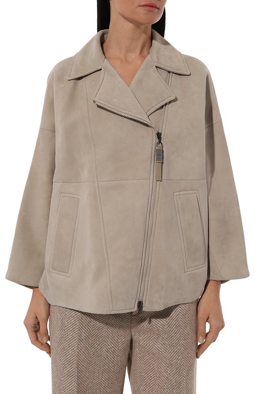 Замшевая куртка Brunello Cucinelli M0PCL7872P Серый  M0PCL7872P Фото 3