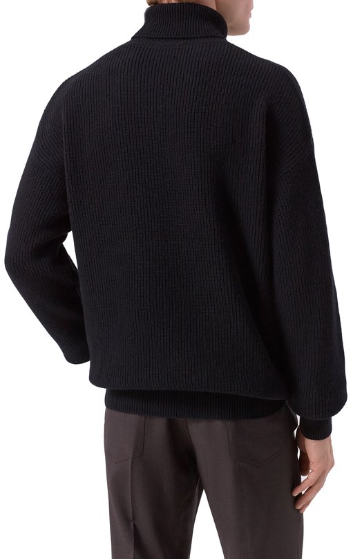 Шерстяной свитер KNT UMM066006 Чёрный  UMM066006 Фото 4