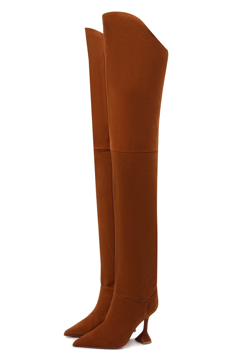 Замшевые ботфорты iman AMINA MUADDI, арт. IMANTIGHHIGH/SUEDE/CAMEL, фото 1