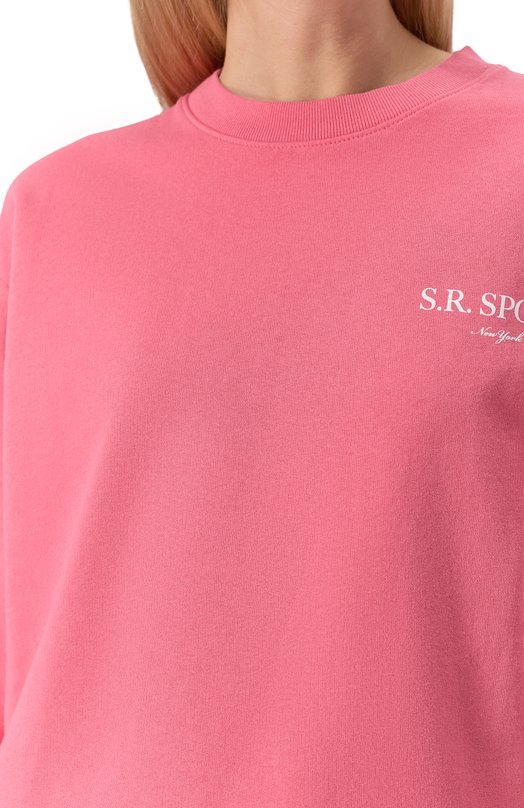Хлопковый свитшот Sporty and Rich ST071612201P139 Розовый  ST071612201P139 Фото 5