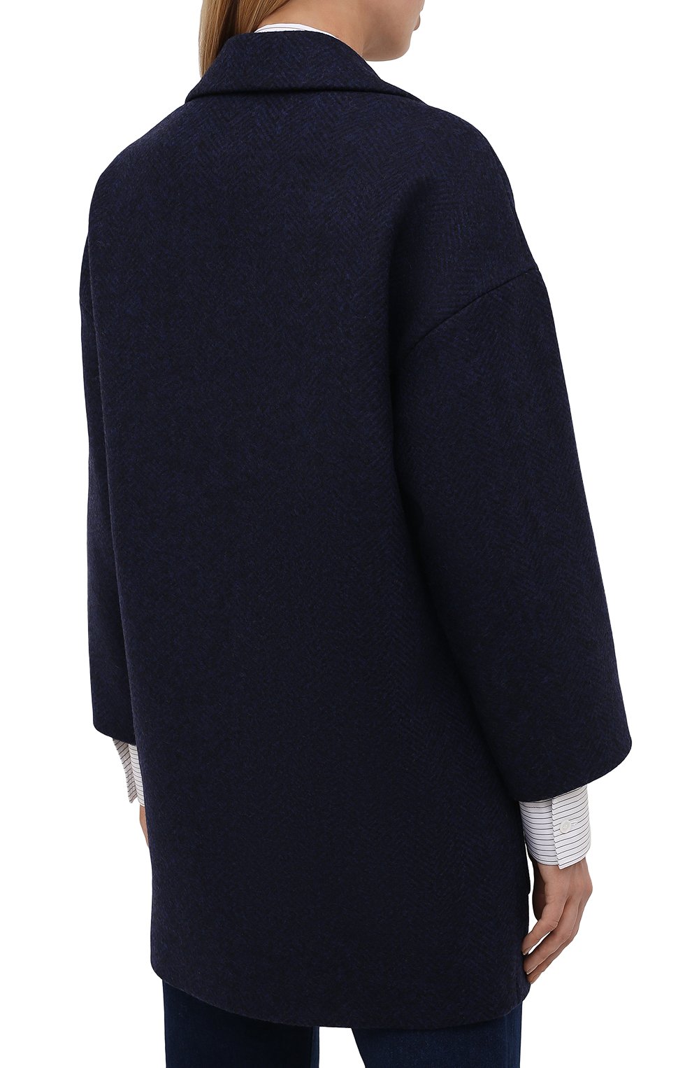 Шерстяное пальто REDVALENTINO темно-синего цвета по цене 61800 руб., арт. WR3CA155/5Y7, фото 4 Шерстяное пальто REDVALENTINO, арт. WR3CA155/5Y7, фото 4