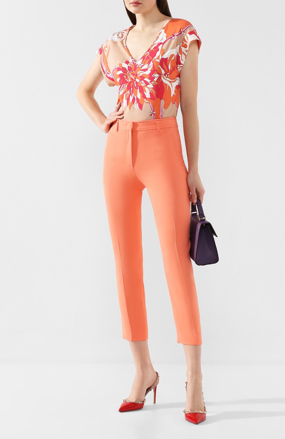 Топ из смеси вискозы и шелка EMILIO PUCCI зеленого цвета по цене 74400 руб., арт. 0EJM30/0E747, фото 2 Топ из смеси вискозы и шелка EMILIO PUCCI, арт. 0EJM30/0E747, фото 2