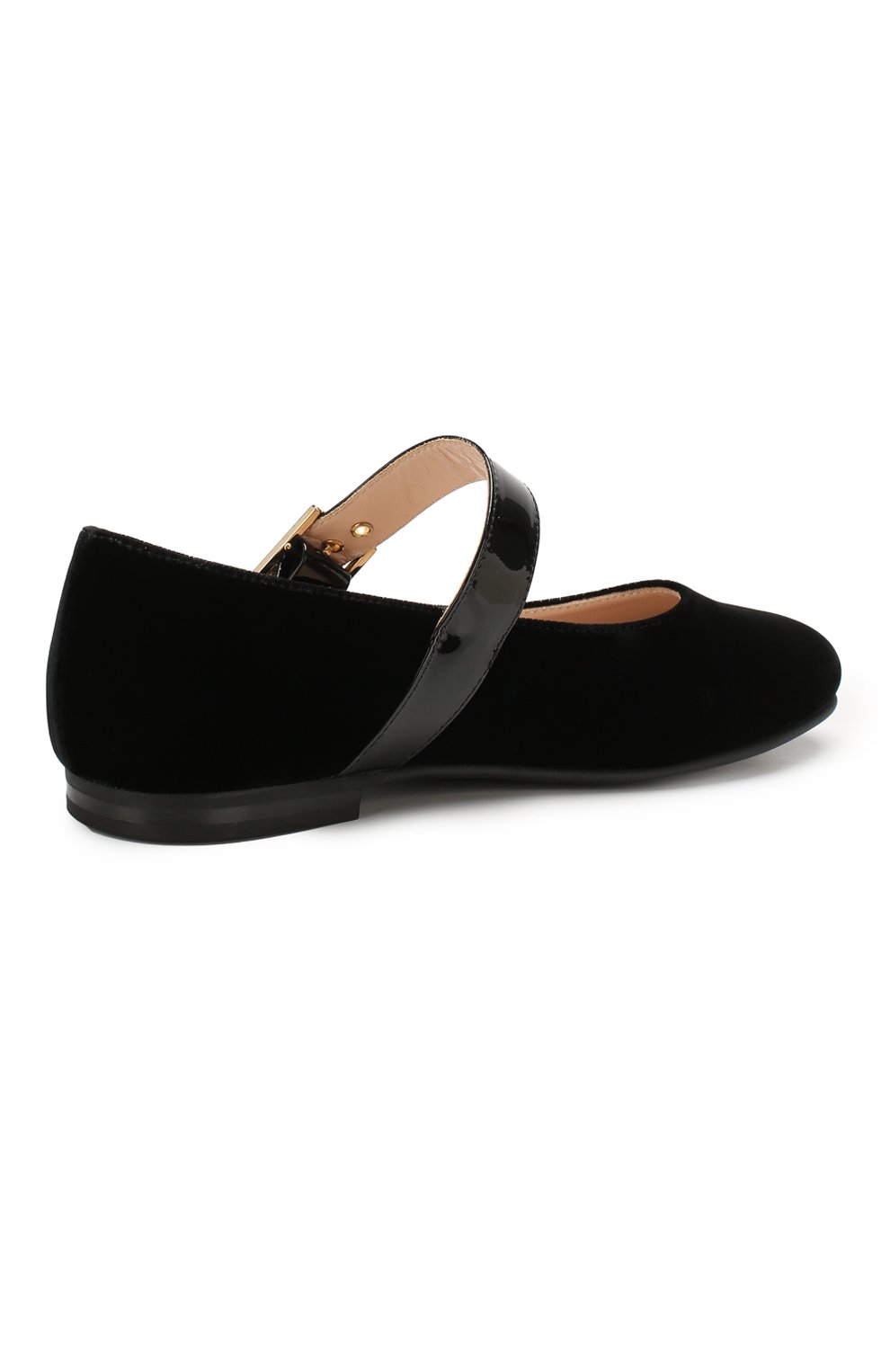 Туфли с ремешком IL GUFO черного цвета по цене 16350 руб., арт. G396/VELLUT0 ACC0PP./31-34, фото 3 Туфли с ремешком IL GUFO, арт. G396/VELLUT0 ACC0PP./31-34, фото 3