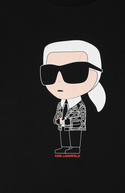 Хлопковая футболка KARL LAGERFELD KIDS, арт. Z30438, фото 3