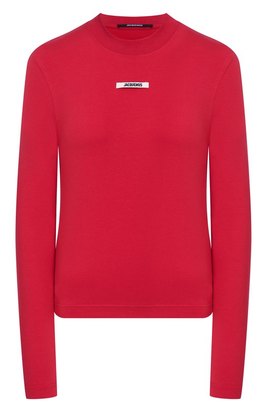 Хлопковый лонгслив Jacquemus 24ETSW00155AJ0/0124 Красный 24ETSW00155AJ0/0124