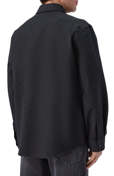 Хлопковая рубашка GUCCI черного цвета по цене 184500 руб., арт. 838551/ZAF4S, фото 4 Хлопковая рубашка GUCCI, арт. 838551/ZAF4S, фото 4