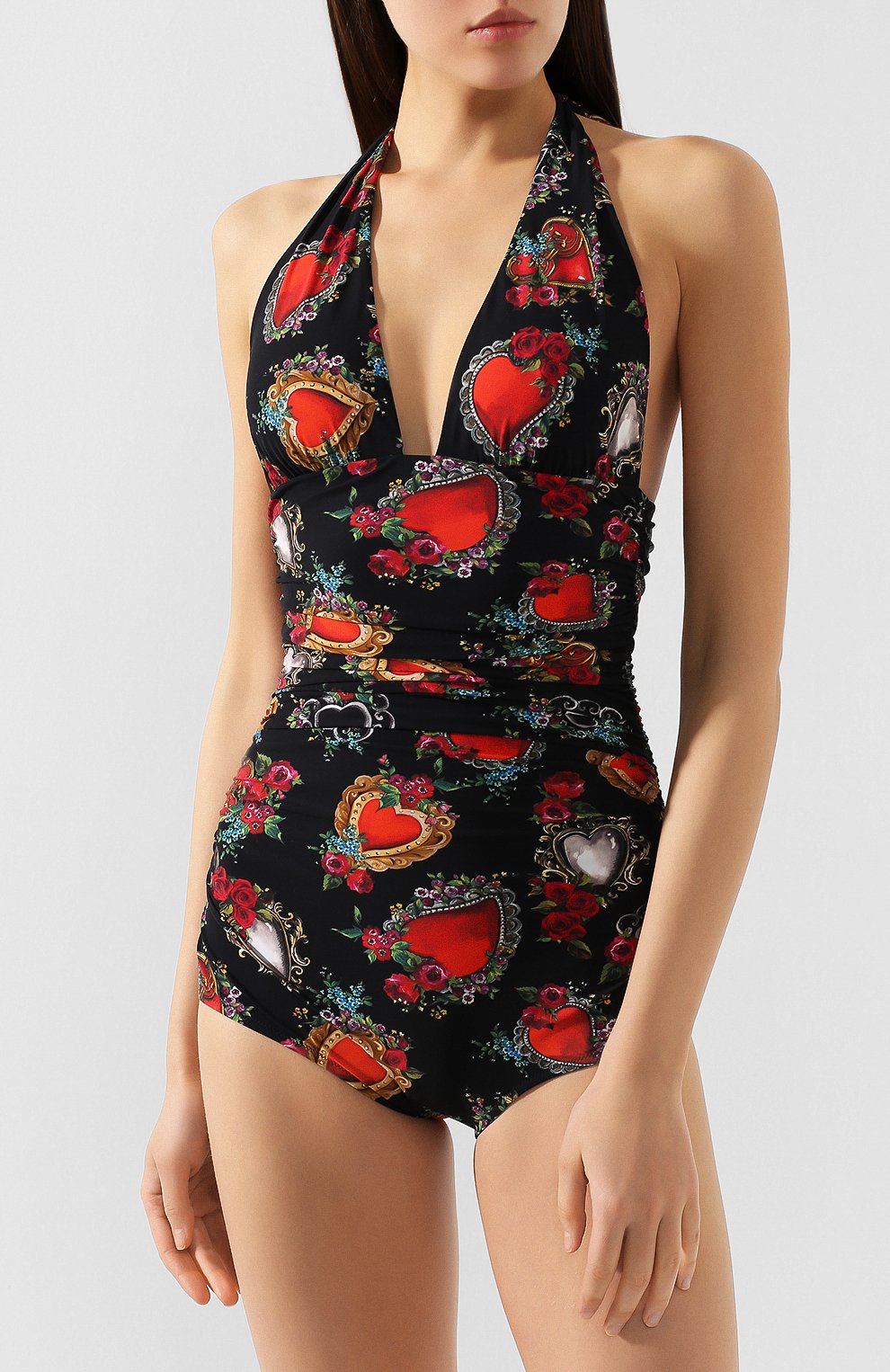 Слитный купальник DOLCE & GABBANA черного цвета по цене 76300 руб., арт. 09A06J/FSGPW, фото 2 Слитный купальник DOLCE & GABBANA, арт. 09A06J/FSGPW, фото 2