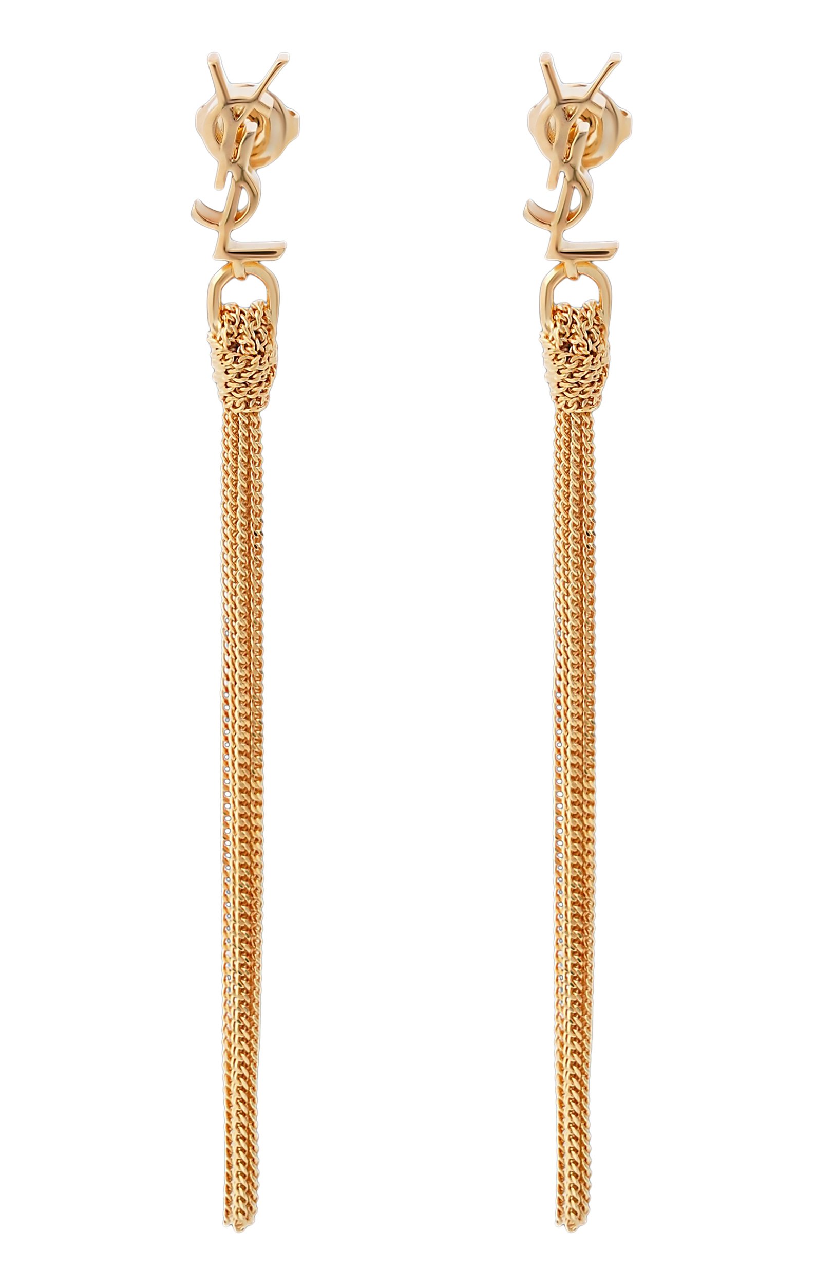 Серьги SAINT LAURENT золотого цвета по цене 69500 руб., арт. 803195/Y1500, фото 1 Серьги SAINT LAURENT, арт. 803195/Y1500, фото 1