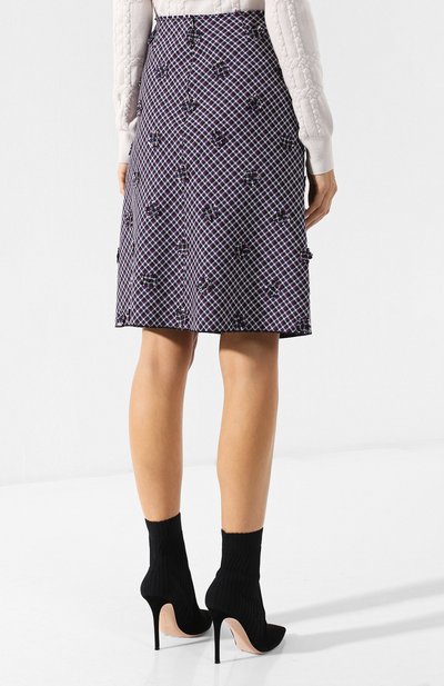 Шерстяная юбка с декоративной отделкой BOTTEGA VENETA, арт. 532226/VERY0, фото 4