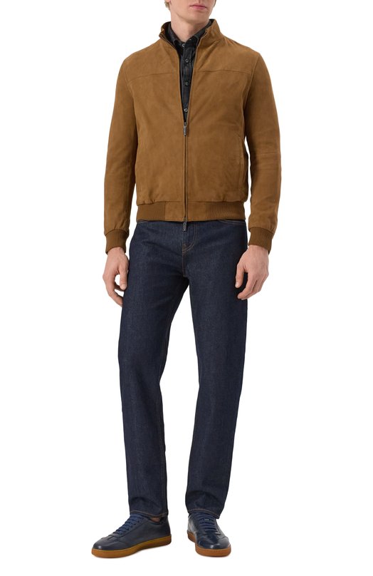 Кожаные кеды Corneliani 25TM60-2520910 Синий  25TM60-2520910 Фото 2