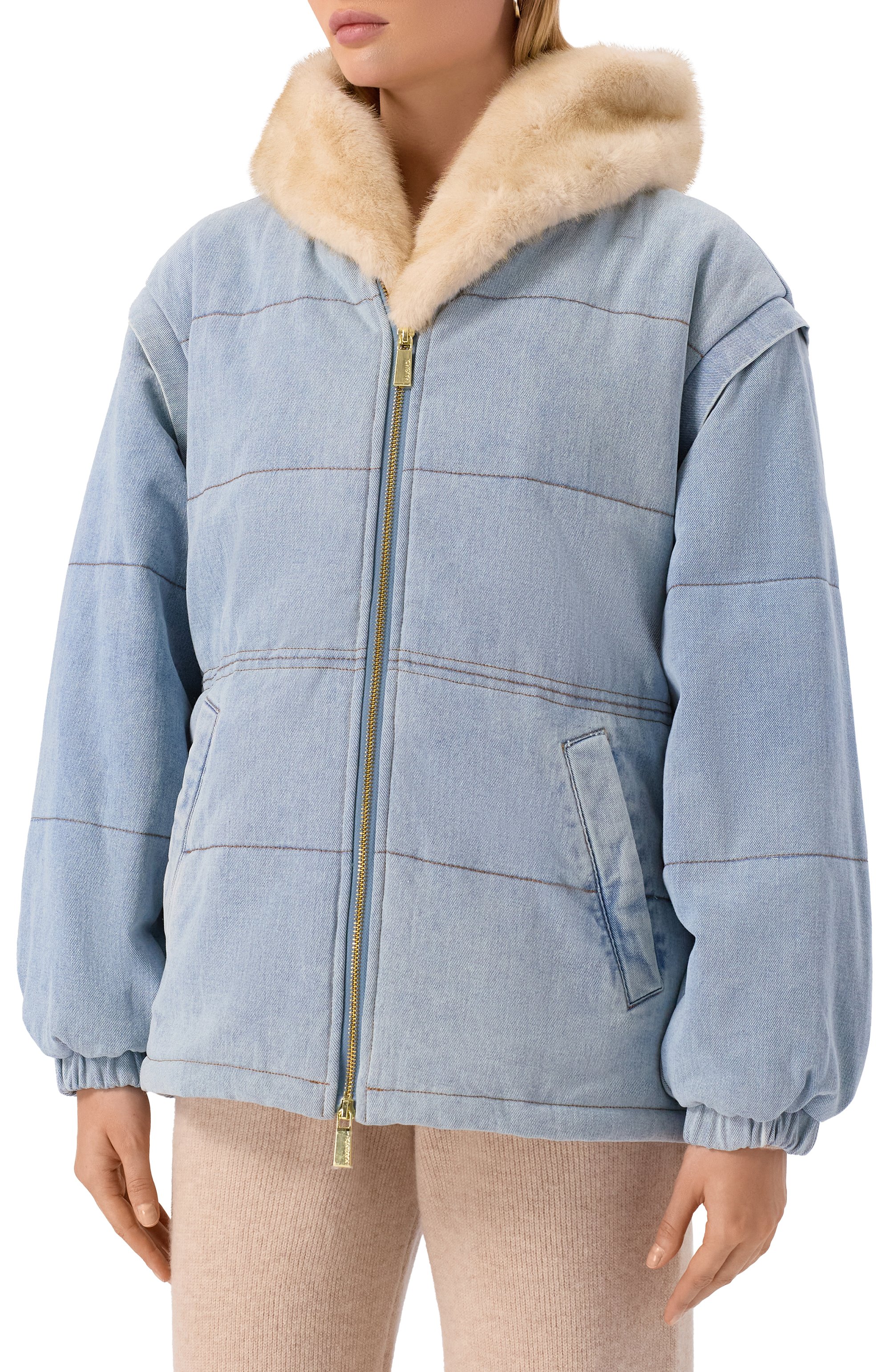 Джинсовый пуховик MAX AND MOI, арт. H25DEVA, фото 3