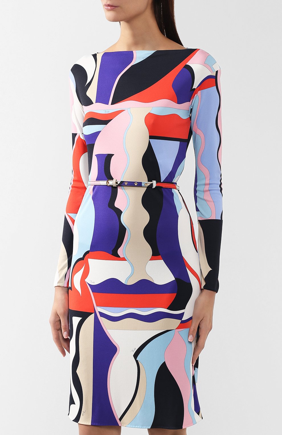 Платье из смеси в искозы и шелка EMILIO PUCCI, арт. 9RJH43/9R747, фото 3