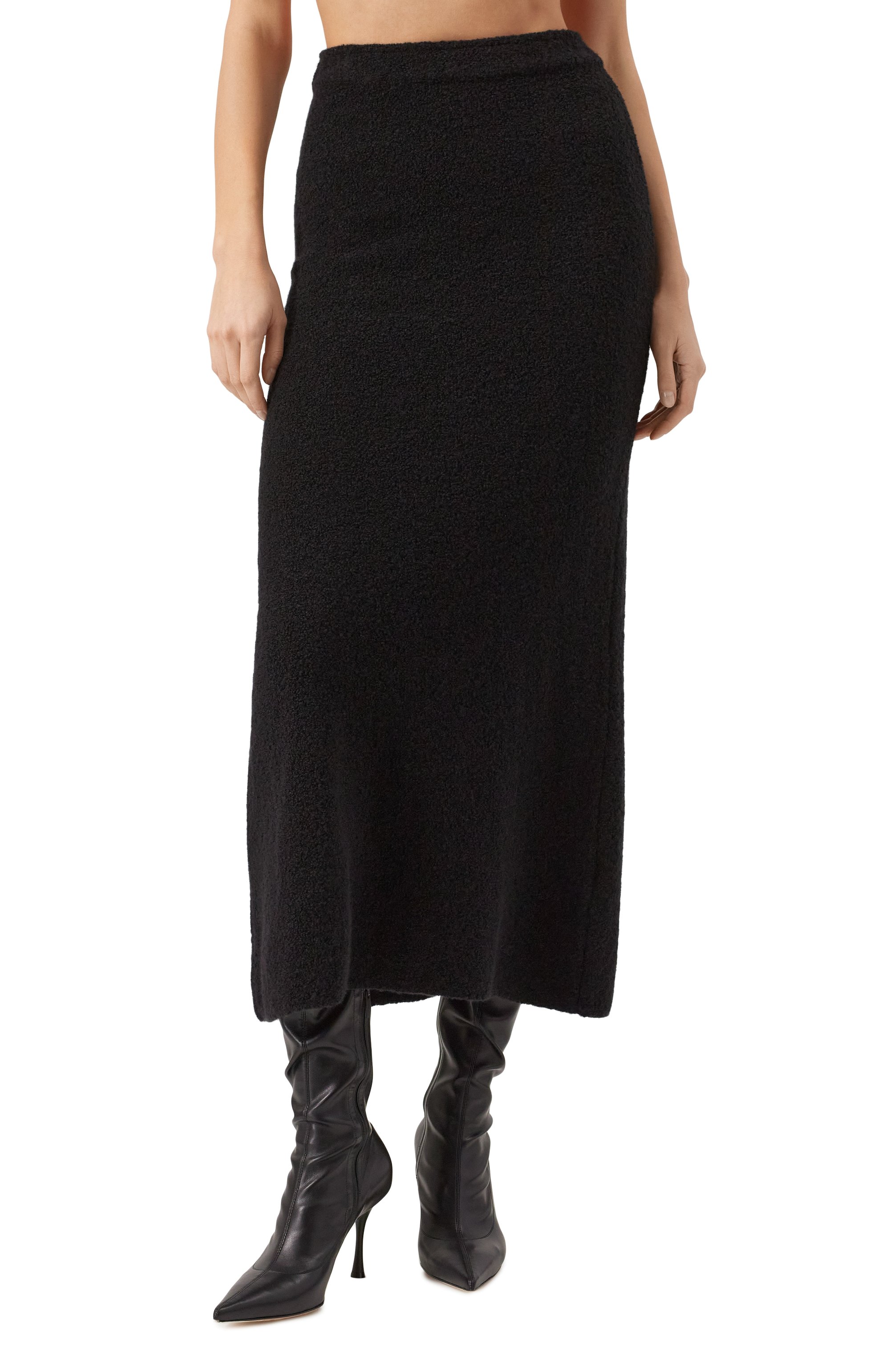 Кашемировая юбка MVST черного цвета по цене 156500 руб., арт. MUW121, фото 3 Кашемировая юбка MVST, арт. MUW121, фото 3