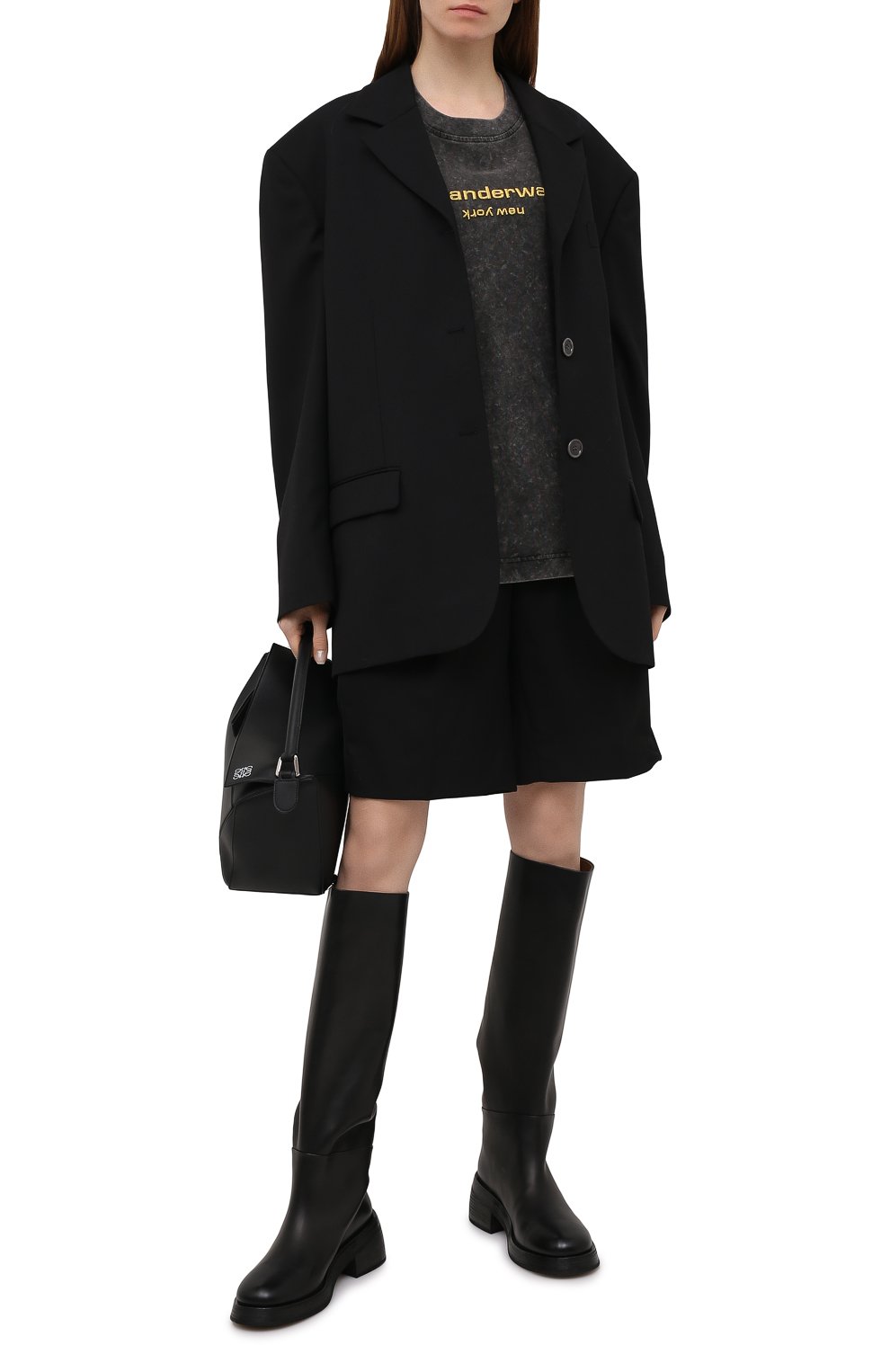 Хлопковая футболка ALEXANDER WANG, арт. UCC1211030, фото 2