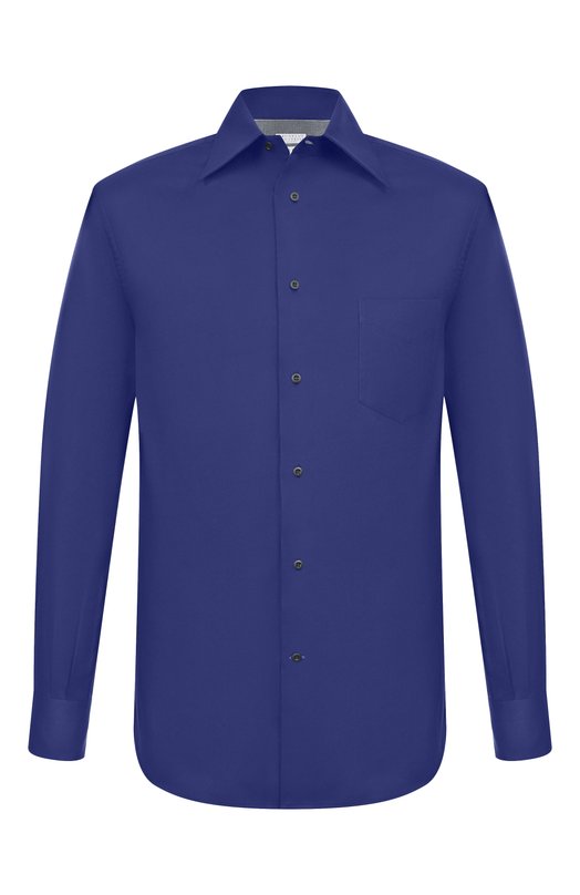 Хлопковая рубашка Brunello Cucinelli MW6040621 Синий MW6040621