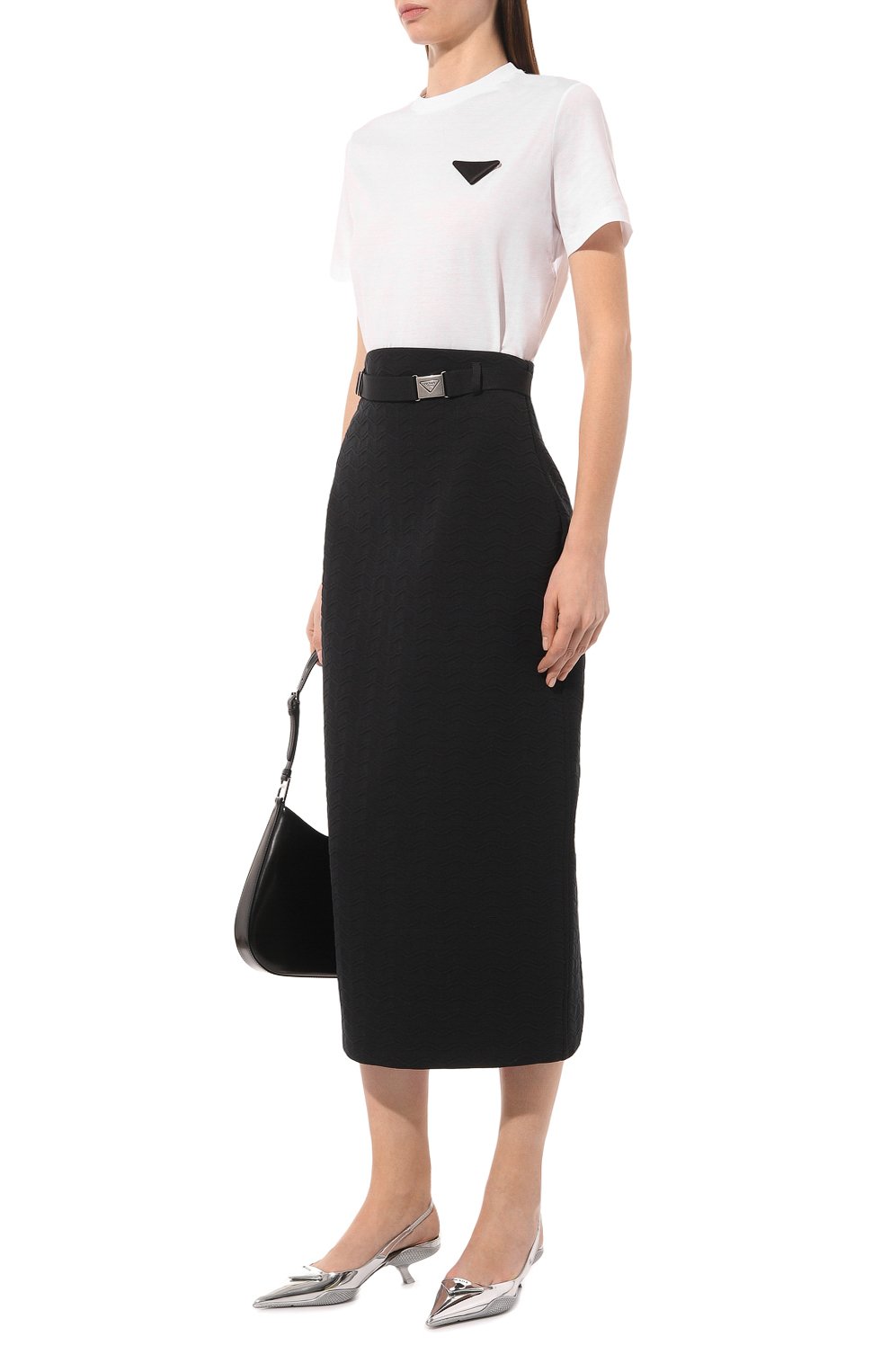 Хлопковая футболка PRADA, арт. 35838-ILK-F0009-221, фото 2