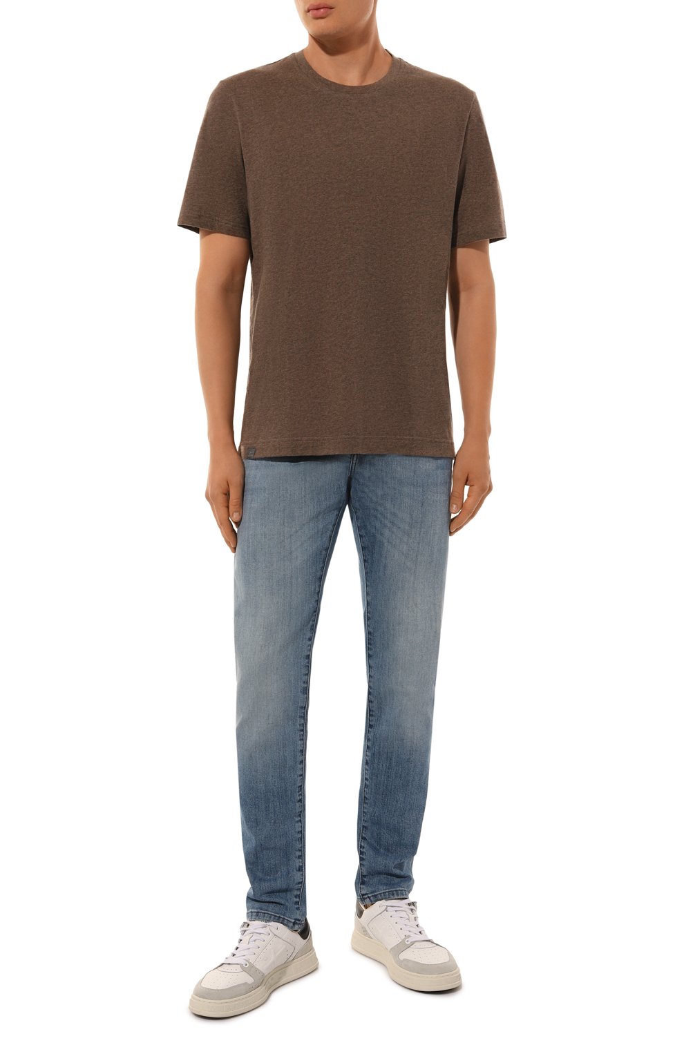Футболка из хлопка и кашемира CAPOBIANCO коричневого цвета по цене 31250 руб., арт. 17M660.WS00., фото 2 Футболка из хлопка и кашемира CAPOBIANCO, арт. 17M660.WS00., фото 2