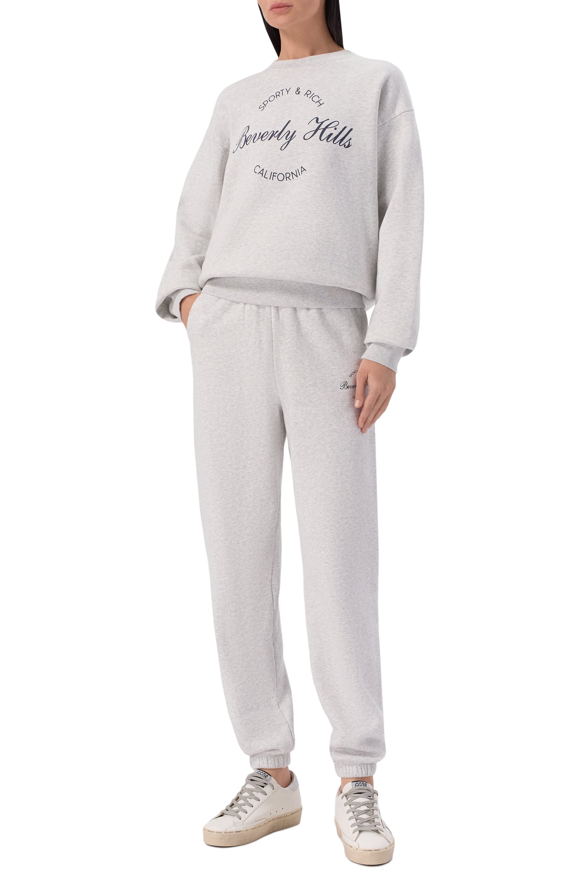 Хлопковые джоггеры SPORTY AND RICH, арт. PA07076257GY03, фото 2