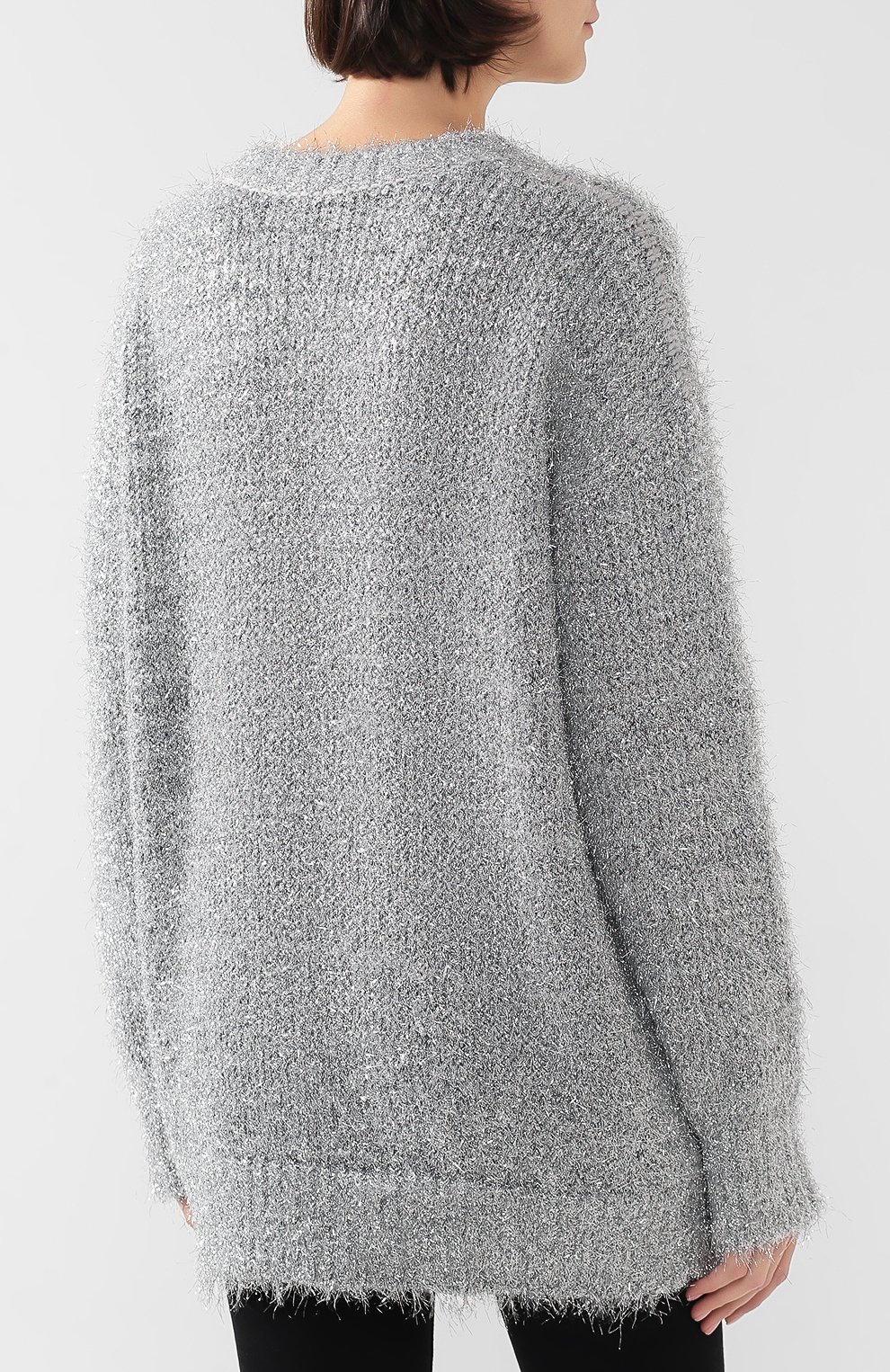 Свитер MSGM серебряного цвета по цене 41650 руб., арт. 2742MDM255 195971, фото 4 Свитер MSGM, арт. 2742MDM255 195971, фото 4