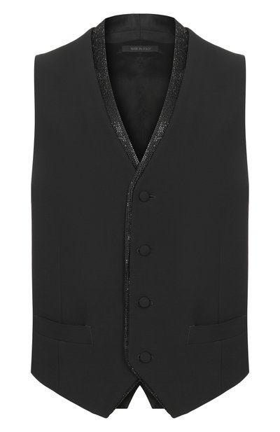 Мужской шерстяной жилет с отделкой стразами GIORGIO ARMANI, арт. GM003856/TE10043