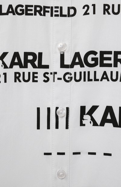 Хлопковая рубашка KARL LAGERFELD KIDS, арт. Z25317, фото 3
