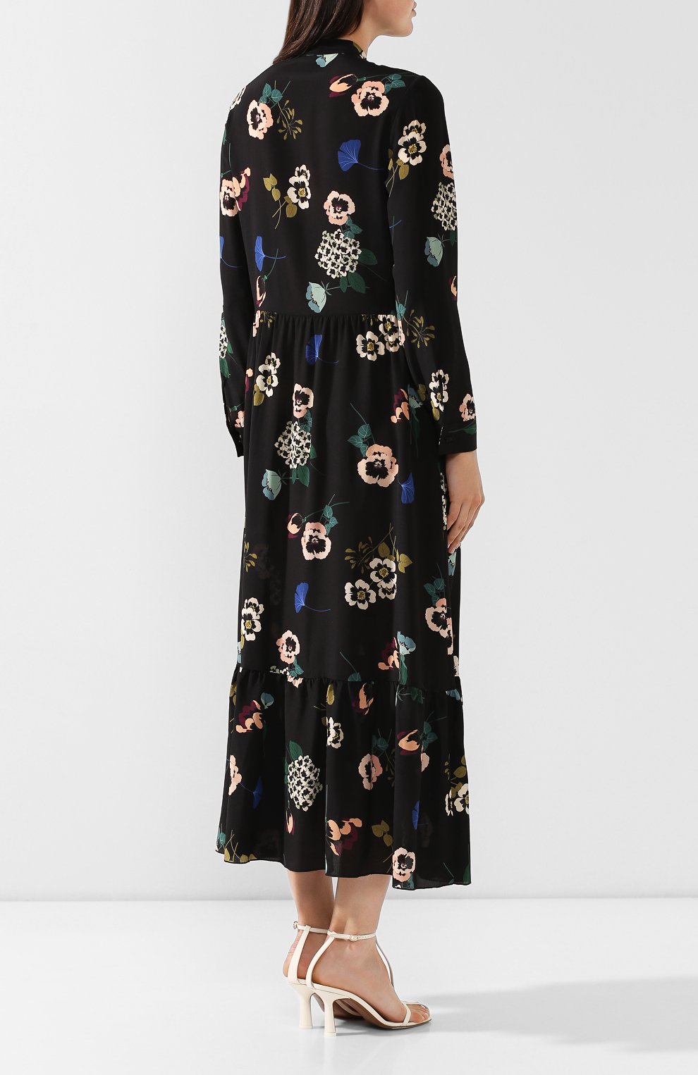 Шелковое платье REDVALENTINO черно-белого цвета по цене 95750 руб., арт. SR0VA7G0/4HV, фото 4 Шелковое платье REDVALENTINO, арт. SR0VA7G0/4HV, фото 4