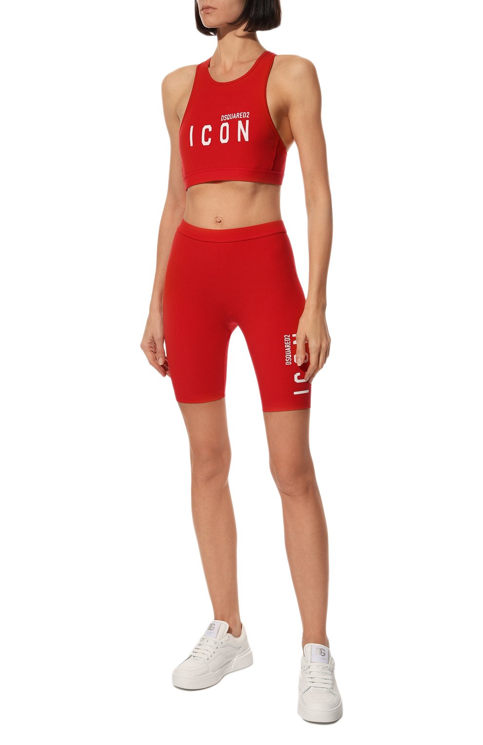 Топ DSQUARED2 красного цвета по цене 11850 руб., арт. D8RG04030, фото 2 Топ DSQUARED2, арт. D8RG04030, фото 2